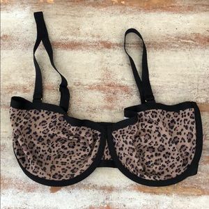 NWOT CUUP Balconette Bra in Leopard